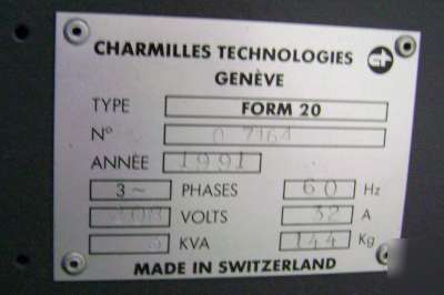 Charmilles form 20 ram type edm 3 axis dro