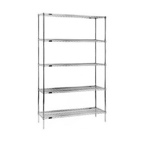 Eagle S5-74-2460C wire shelving starter kit, (5) 24