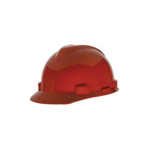 Hardhat-v-gard slotted caps w/fas-trac suspension (red)