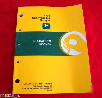 John deere 4700 self-propelled sprayer operator manual 