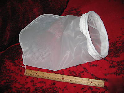 Lot of two (2) 250 micron polyester mesh filter bags 