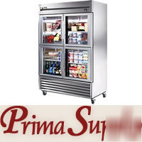 New true commercial 4 glass half-door ss refrig TS49G4