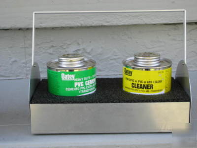 Plumbing glue can caddy