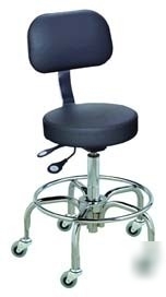 Bio fit cushioned stools with chrome-plated finish