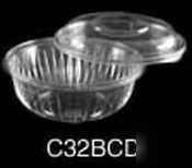 Dart clear bowls w/ dome lid 32OZ |1 cs| C32BCD