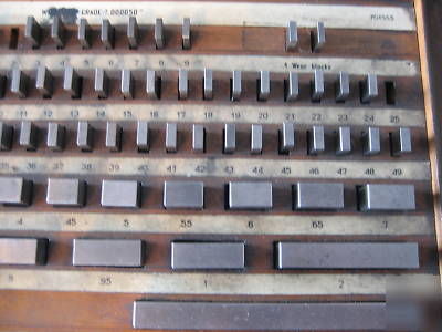 F. v. fowler rectangular steel gauge block set & box