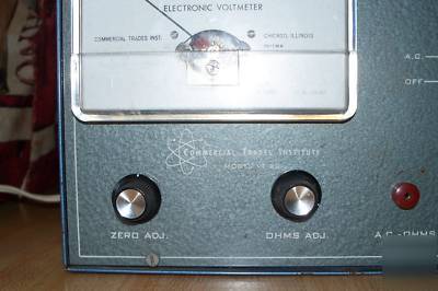  vintage electronic voltmeter cti model vt-20 mint 