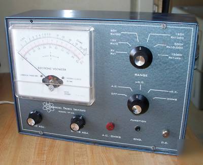  vintage electronic voltmeter cti model vt-20 mint 