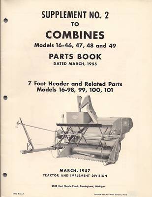 (4 for 1 price) ford equipment parts & operating manual