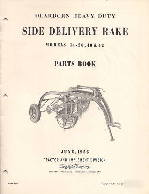 (4 for 1 price) ford equipment parts & operating manual