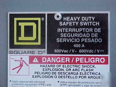 New square d 400 amp safety switch, 