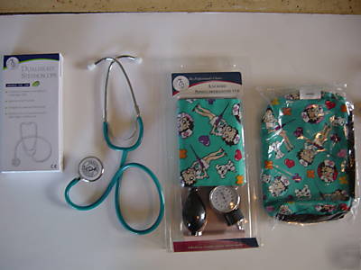 Blood pressure cuff w/ dual head stethoscope and case