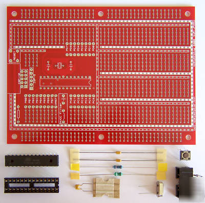 ATMEGA8 developers kit (board, ATMEGA8 & components)