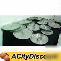 16 assorted restaurant kitchen sauce pan stock pot lids