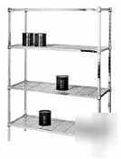 Amco ii shelf, wire, 24IN.w, 48IN. l, chrome plated