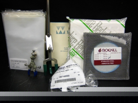 Lot of misc lab supplies, filter paper, wiire gauze,