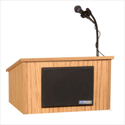 Tabletop lectern finish: medium oak