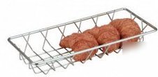 Chrome bread / pastries display basket - 35.5X15X5.2 cm