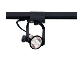 12V low voltage gimbal ring MR16 track head, black 