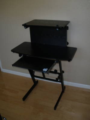 Keyboard stand/computer desk combo