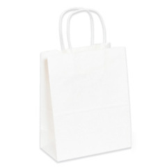Shoplet select white paper shopping bags 7 34 x 4 34 x