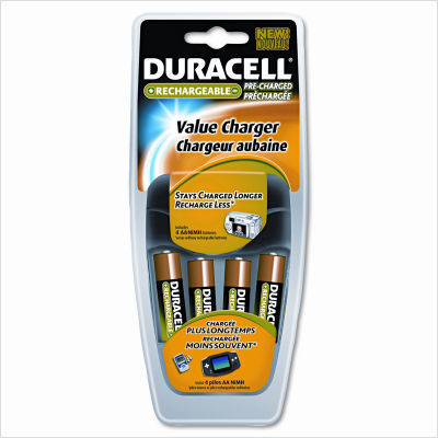 Value charger, 4 rechargeable aa nimh batteries