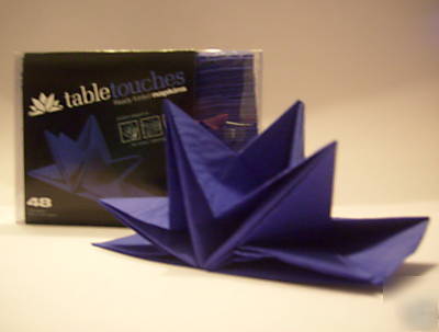 48 blue table touches napkins party wedding catering 