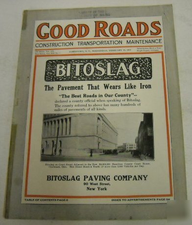 Good roads 1921 construction magazine vol.21, no. 7