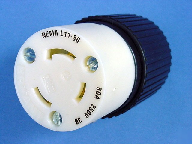 Hubbell bryant L11-30 locking connector 30A 250V 3Ã¸