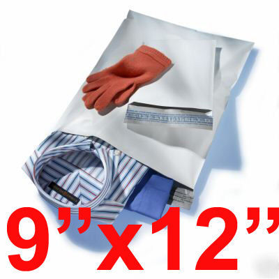 500 9 x 12 white poly mailer envelope bag 9X12