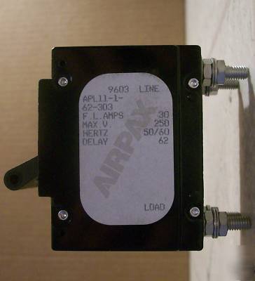 New airpax f.l. 30 amp circuit breaker APL11-1-62-303 