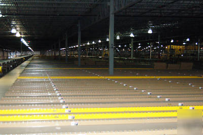 50 lewco inline pallet flow rails 10FT. pallet rack 