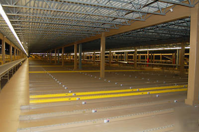 50 lewco inline pallet flow rails 10FT. pallet rack 