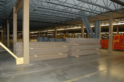 50 lewco inline pallet flow rails 10FT. pallet rack 