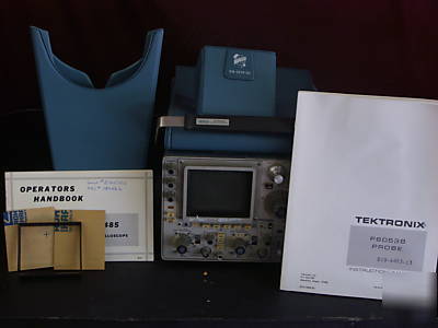 Tektronix 485 oscilloscope,manual, screen guards &more 