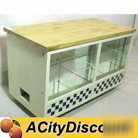 Commercial store front wooden top dry display case