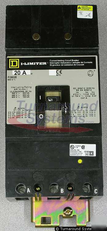 New square d FI36020 breakers, 20 amp, 200 kair, i-line 