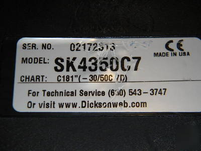 Dickson SK345037 temperature chart recorder -30 - +50Â°c