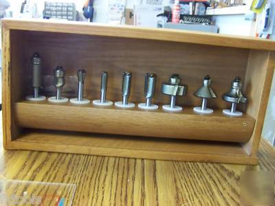 New amana 11 piece set starter router bit set 1/4 shank 
