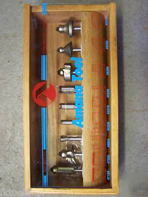 New amana 11 piece set starter router bit set 1/4 shank 
