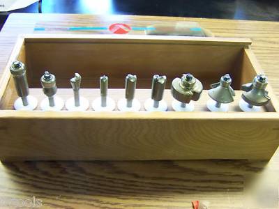 New amana 11 piece set starter router bit set 1/4 shank 