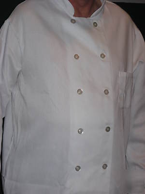 New chef coat / jacket 2 x-large white long sleeved