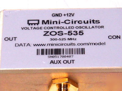 Mini-circuits zos-535 (300-525MHZ) voltage oscillator