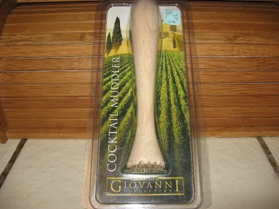 New cocktail muddler wood cork pops giovanni collection 