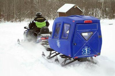 Human remote rescue ambulance all terrain snowmobile