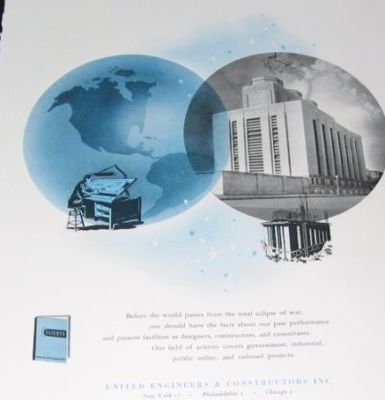 United engineers & constructors designers -3 1944 ads