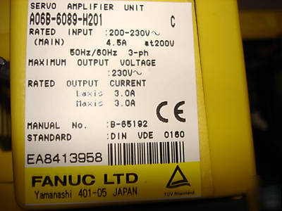Fanuc servo amplifier units (10) available 