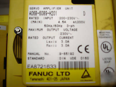Fanuc servo amplifier units (10) available 