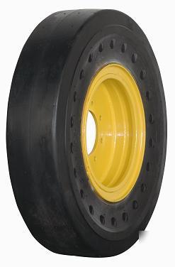 Set of four 12X16.5 (8.25X16) smooth skid steer tires 