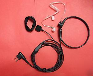 Throat vibration covert acoustic tube motorola earpiece